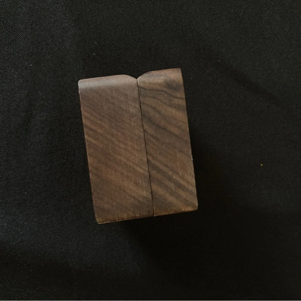 Wood Ring Box With See-Through Top Window